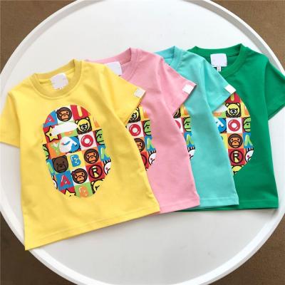 China Boys And Girls Breathable Loose Round Neck T-Shirt Top for sale