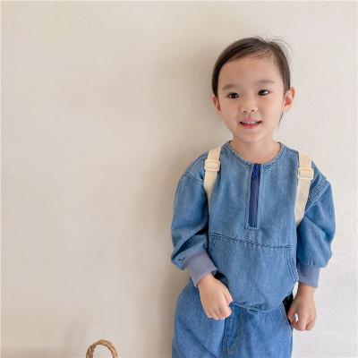 China Anti-wrinkle Qy Autumn Girls Top Clothes Kids Denim Jacket Outwear Baby Coat for sale