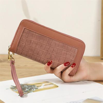 China AZB331 Fashion Waterproof Wholesale Women PU Wallet Good Quality Clutch Purse Smart Lady Leather Fancy Wallet for sale