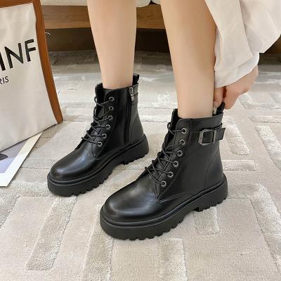 China British style thermal thick-soled women's motorcycle boots fashion trend women's boots for sale