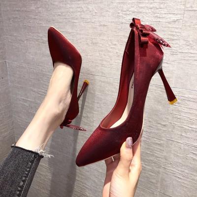 China Autumn new size new fashion pointed toe pump arch stiletto single mouth women's shallow shoes for sale