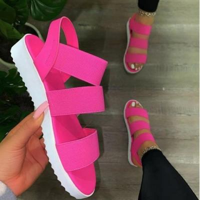 China European and American summer new thick-soled light foot sandals breathable elastic women fail sandals for sale