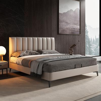 China Luxury Warm Leather King Queen Size Loft Sofa Bed Storage Girls Storage Bed for sale