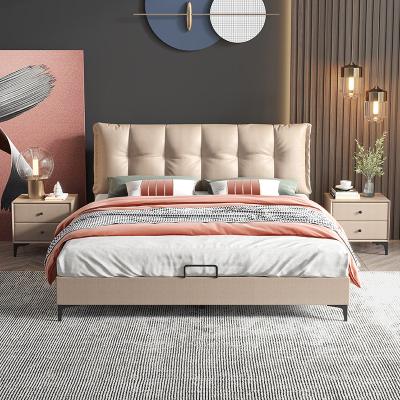 China Storage Leather Storage Bed Leather 1.8m Double Bed Modern for sale