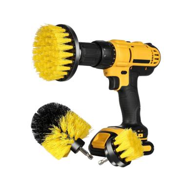 China Various Materials For Cleaning And Removing Brush Electric Drill Stain Scrubber Plastic Round Cleaning Brush for sale