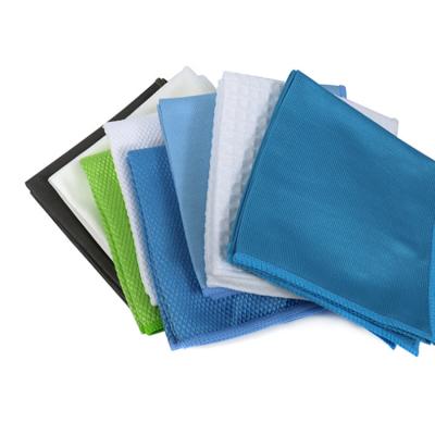 China Viable Soft Microfiber Kitchen Cleaning Cloth Fish Scale Absorbable Glass Dish Towel for sale