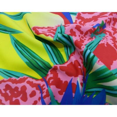 China China Supplier Stretch Chain Knitted Lightweight Nylon Digital Printing Spandex Breathable Swimwear Fabric for sale