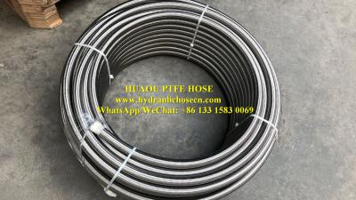 China SS316 Wire Braiding Stainless Steel Teflon Hose for Chemical and Solvent Resistance in Industrial Applications for sale