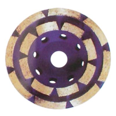 China Stone Professional Supplied Double Row 100mm Circular Cup Diamond Grinding Wheel for sale