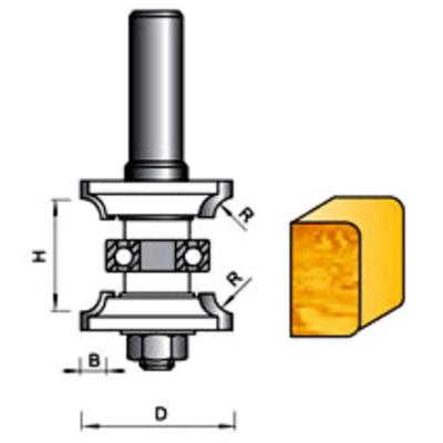 China K08181 Woodworking Woodworking Round Cutting Tungsten Carbide Blade Double Over Wood Router Bit for sale