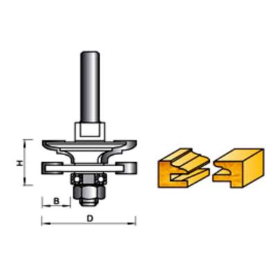 China K08173 Woodworking Woodworking Cutting Tungsten Carbide Blade Reversible Classic Wood Stile and Rail Router Bit for sale