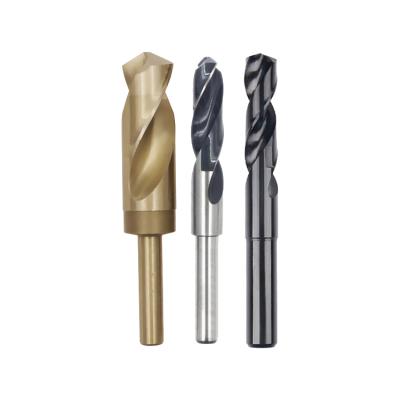 China Plastic Stainless Steel and Metal Drilling Box Packing Groove Amber Black Edge Finished HSS M2 M35 Reduced Shank Drill Bit for Stainless Steel and Metal Drilling for sale