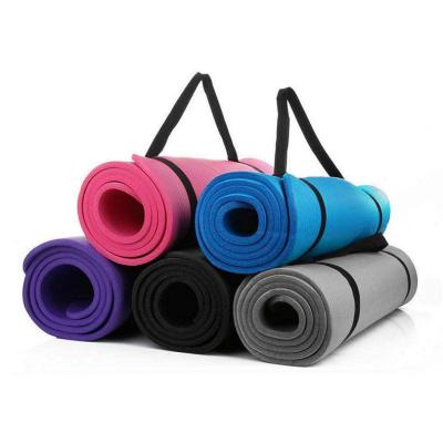 China LUXURY Printed Anti SlipWear-Resistant Eco-Friendly Yoga Mats Foldable 10mm NBR Anti-Slip Yoga Mat for sale