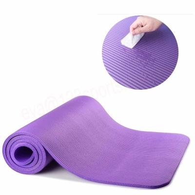 China Travel 15mm Anti Slip NBR Outdoor Non- Foldable Yoga Mat Fitness Eco Friendly SlipWear-Resistant Logo Eco-Friendly for sale