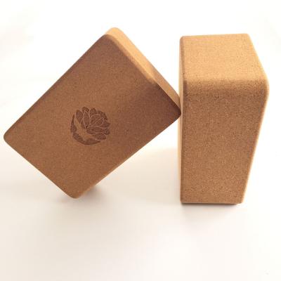 China Logo Natural Cork Yoga Block Customized High Quality LUXURY Durable Eco-Friendly Organic Cork Yoga Block for sale