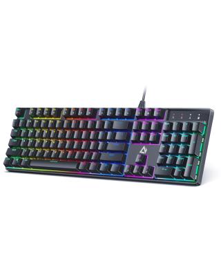 China Best Selling Anti-ghosting Europe Warehouse Anti-ghosting Mechanical Keyboard Blue Switches 104key For Gaming for sale