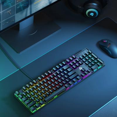 China Anti-Ghosting Short Delivery Time Europe Warehouse Led Mechanical Keyboard Anti-Ghost Back Lighting Blue Switches for sale