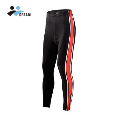 China 80%polyester 20%spandex breathable fabric custom mens no braces gel long pants cycling men for sale