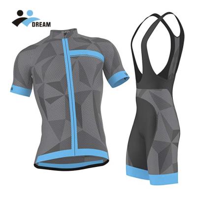 China Hot Selling Antibacterial Customize Short Sleeve Bibshorts And Tank Top Clothing Cycling Two Piece Sets for sale