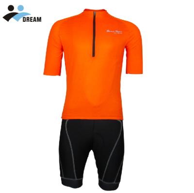 China Antibacterial Orange Summer Cycling Clothbike Jersey Cycling Tank Top Set Men for sale