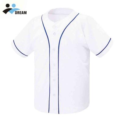 China Team Custom Kids White OEM Sublimation Breathable Cheap Baseball Uniform Shirts Blue Baseball Tank Tops for sale