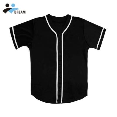 China Breathable OEM Team Logo Name Custom Single Button Down Black Baseball Tank Tops for sale