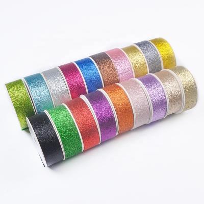 China Factory custom wholesale high tenacity high tenacity gold foil shimmer shiny satin ribbon decorative corduroy for sale