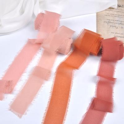 China Decorative High Tenacity Chiffon Stationery Wedding Ribbon for sale