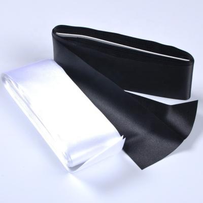 China Luster 2 inch sunjoy wholesale custom logo satin fabric smooth folded ribbon 3 inch for trim covering for wrapping for sale