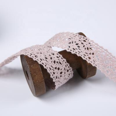 China Wholesale fashion factory custom decotative woven edge lace ribbon roll for sale