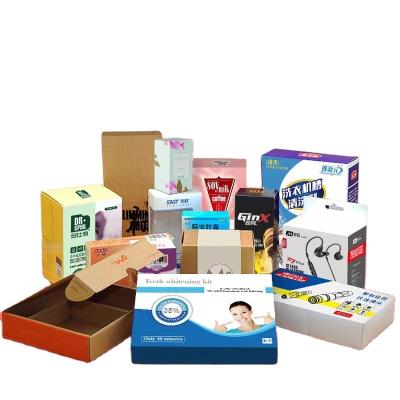 China Recycled Color Printing Materials Cardboard Boxes Daily Rigid Outer Box Packaging Empty Cosmetics Necessities Box for sale