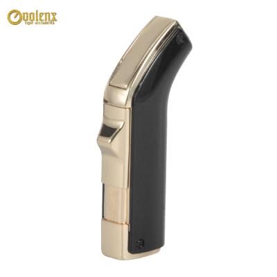 China Flame Logo Custom Cigar Lighter Jet Flame with punch cigar lighter torch for lighter cigars, cigarette use 1pc/pp bag metal, metal for sale