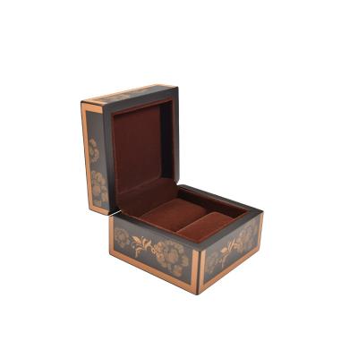 China Logo Chinese Luxury Antique Wooden Eco-friendly Material Custom Jewelry Ring Boxes for sale