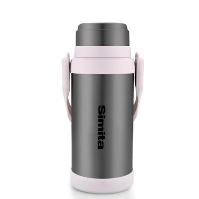 China Sustainable SIMITA Insulated Water Bottle Temperature Control 304 Stainless Steel Large Capacity 2000ml Strong Thermos For Conduct Tour for sale