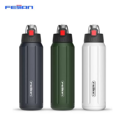 China FEIJIAN Sports Flask 316 Stainless Steel Vacuum Flask Sustainable One-Hand Open Portable For Bicycle Hiking Travel for sale