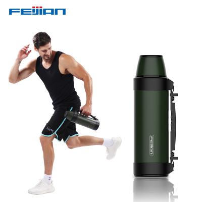 China Portable Flask 1200ml Stainless Steel Insulated FEIJIAN Insulated Extra Long Time Sustainable Outer Liner Thermos For Travel for sale