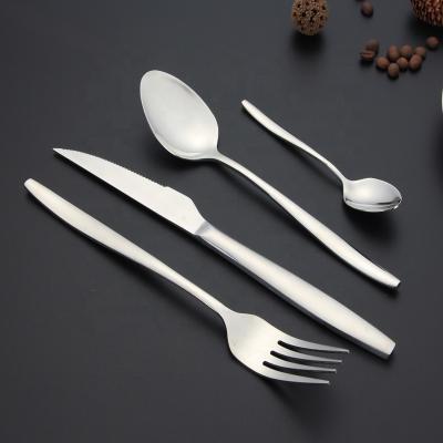 China Sustainable 24 Piece Silverware Set Stainless Steel Flatware Set Service For 4 Includes Knife/Fork/Spoon for sale