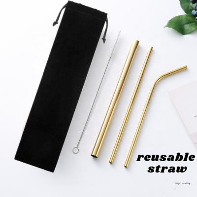 China Eco-Friendly Sustainable Bubble Metal Straws Stainless Steel Tall Boba Reusable Straw for sale