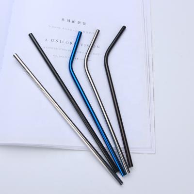 China Wholesale Sustainable Reusable Stainless Steel Metal Drinking Straws With Customized Logo for sale