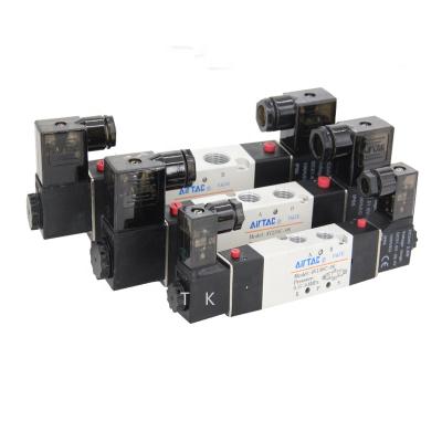 China Machinery Repair Shop AirTAC 4V300 Series 5/2 Way 5/3 Way Directional Control Solenoid, 4V310-08,4V320-08,4V320-10,4V330C-10 for sale