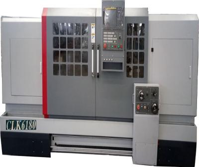 China Building Material Stores Flat Bed CNC Turn CLK6180 Economical Type - 2 SPINDLE for sale