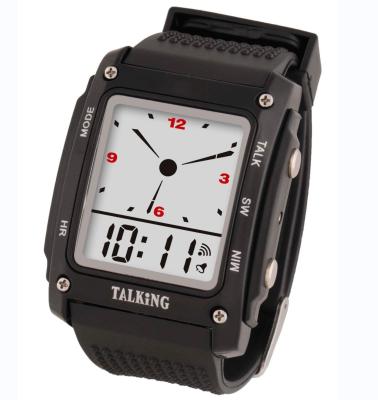 China Alarm Analog-Digital Display Talking Watch with Time and Alarm for Visually Impaired and Blind People and Elderly for sale