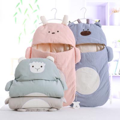 China Spring and Autumn New Product Newborn Sleeping Bag Cotton Cartoon Colored Baby Sleeping Bag for sale