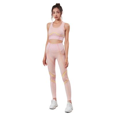 China Breathable Athletic Wear Yoga Pants Clothes Child Activewear Gym Bra And Fitness Wear Sporty Wear Leggings Clothing Printing Set for sale