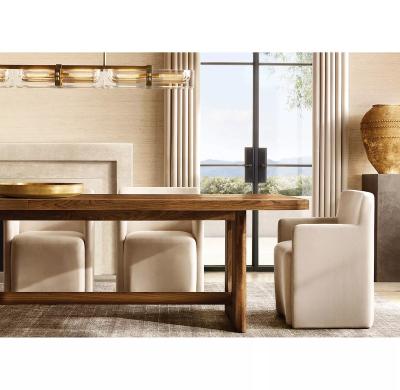 China Model room furniture (Others) n country wood dining table design long table hotel adjustable light luxury modern simple creative villa for sale