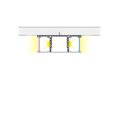 China Decorations Shine Double Side Aluminum Led Extrusion Profile Housing For 5630 Flexible Led Wall Lamp 5050 Strip Light for sale