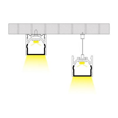 China Modern square 25mm anodized led aluminum profile for wardrobe for sale