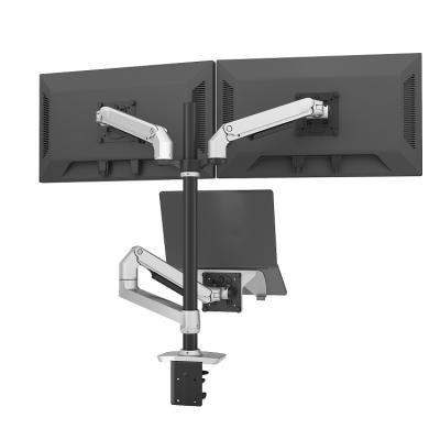 China Notebook Easy Installation Multi-screen Lift Screen Laptop Desk Monitor Holder Rotating Arm for sale