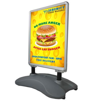 China To Advertise Outdoor Large Poster Board Aluminum Sidewalk Sign With Water Base for sale