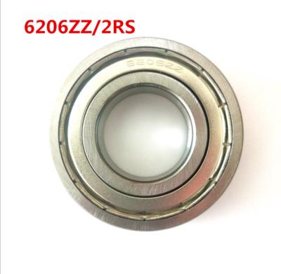 China High Speed ​​Deep Seal Long Life 6206-2Z Groove Ball Bearing 6206-2Z 30x62x16mm Rolamento for sale